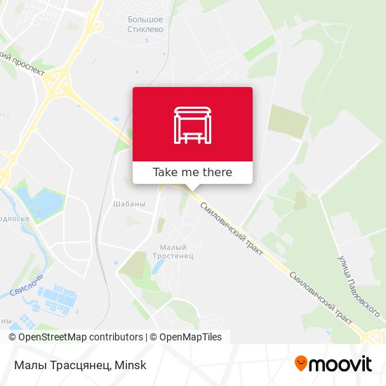 Малы Трасцянец map
