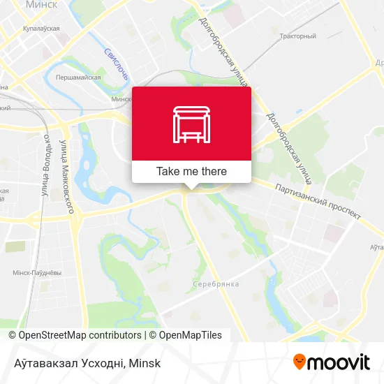 Аўтавакзал Усходні map