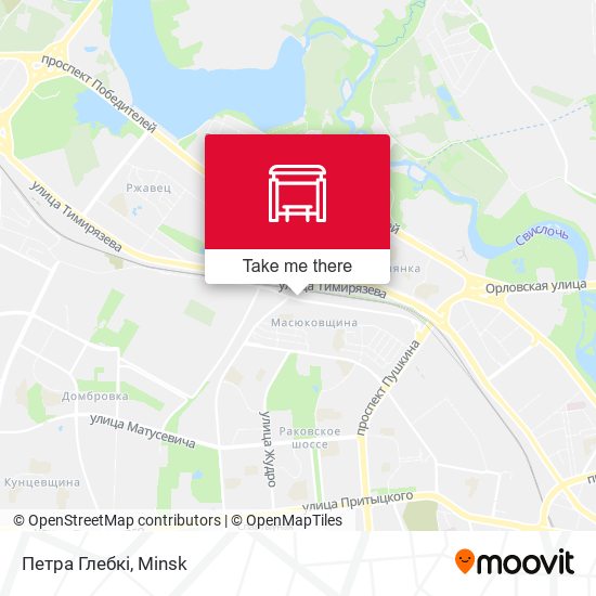 Петра Глебкі map
