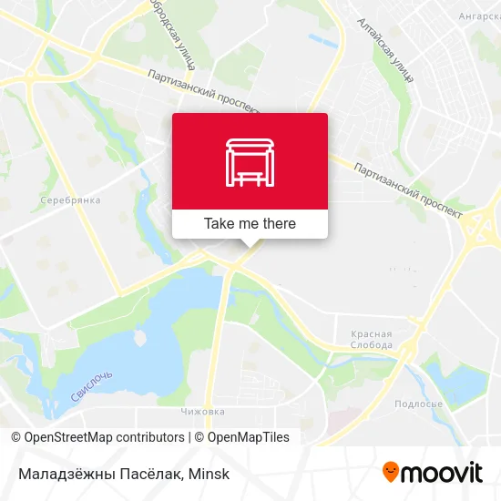 Маладзёжны Пасёлак map