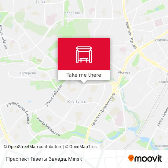 Праспект Газеты Звязда map