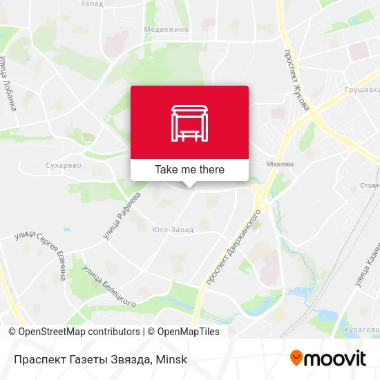 Праспект Газеты Звязда map