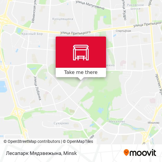 Лесапарк Мядзвежына map