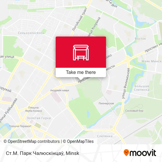 Ст.М. Парк Чалюскінцаў map