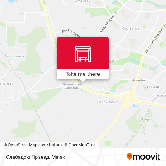 Слабадскі Праезд map