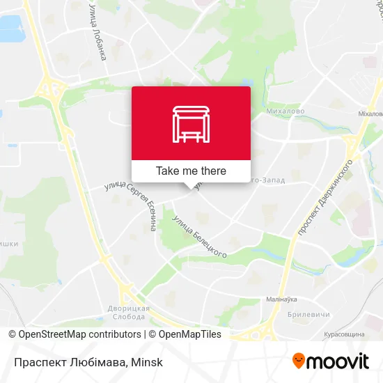 Праспект Любімава map