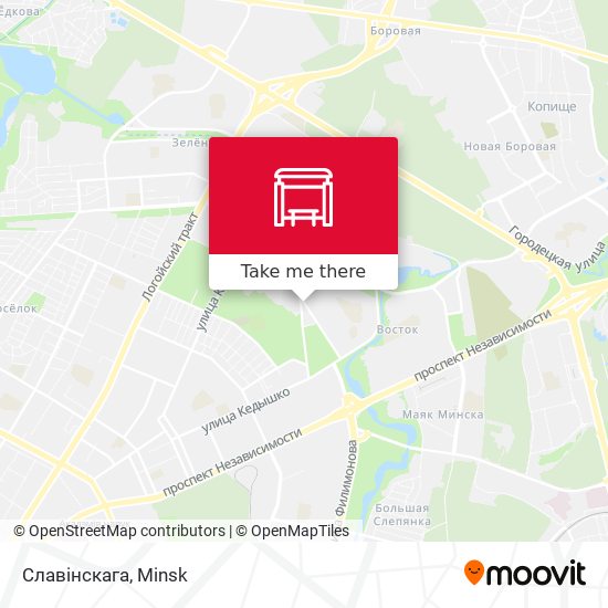 Славінскага map