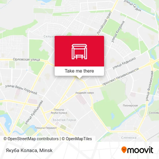 Якуба Коласа map