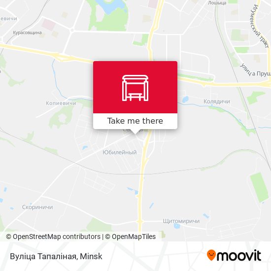 Вуліца Тапаліная map
