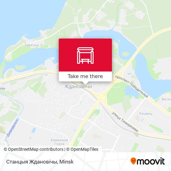 Станцыя Ждановічы map