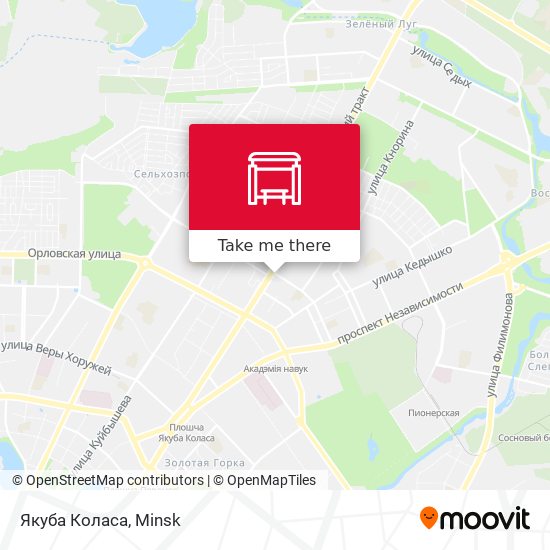 Якуба Коласа map