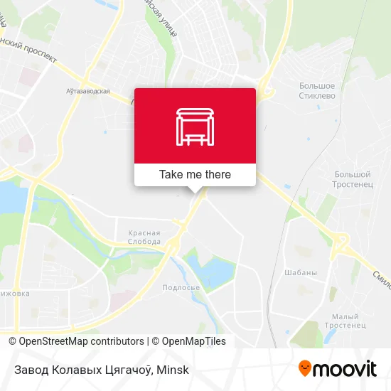 Завод Колавых Цягачоў map