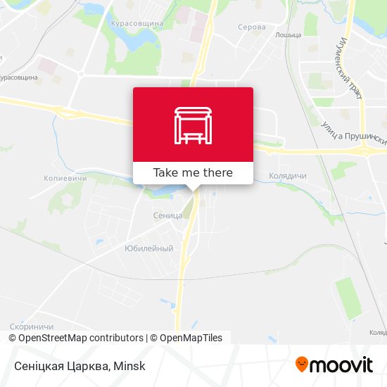 Сеніцкая Царква map