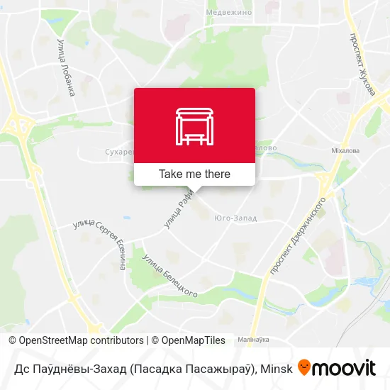 Дс Паўднёвы-Захад (Пасадка Пасажыраў) map