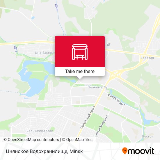 Цнянское Водохранилище map