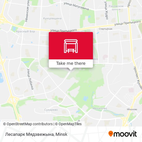Лесапарк Мядзвежына map