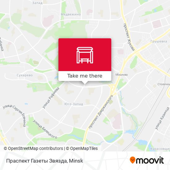 Праспект Газеты Звязда map