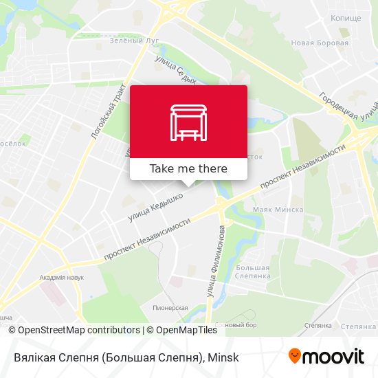 Вялікая Слепня (Большая Слепня) map