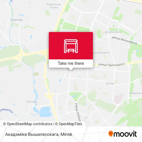 Акадэміка Вышалесскага map