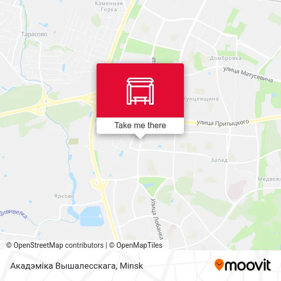 Акадэміка Вышалесскага map