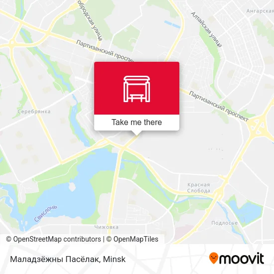 Маладзёжны Пасёлак map