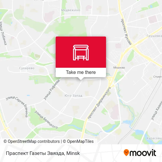 Праспект Газеты Звязда map