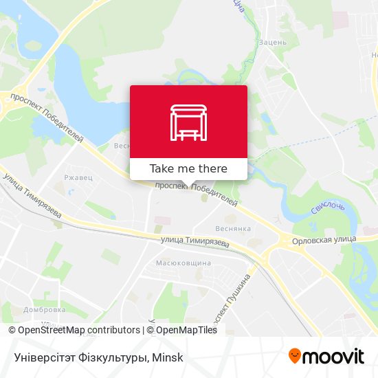 Універсітэт Фізкультуры map