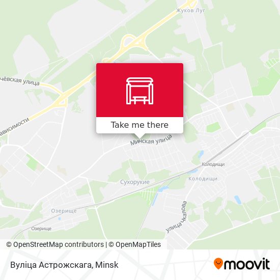 Вуліца Астрожскага map