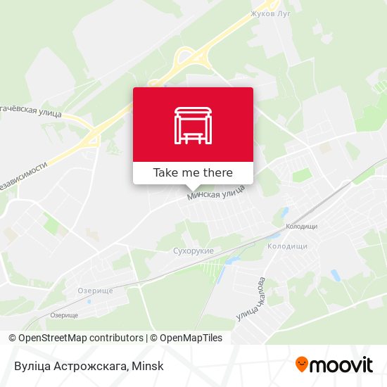 Вуліца Астрожскага map