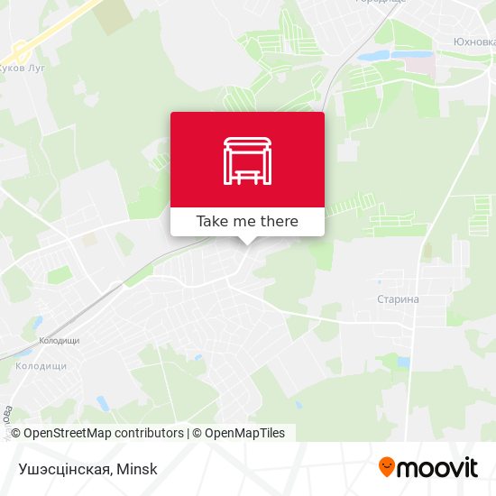 Ушэсцінская map
