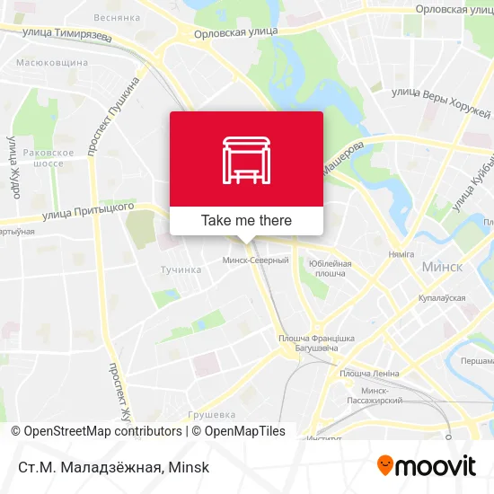 Ст.М. Маладзёжная map