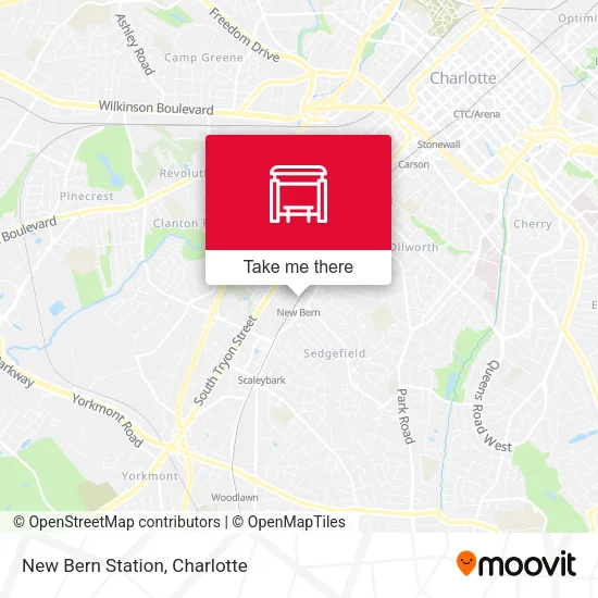 New Bern Station map