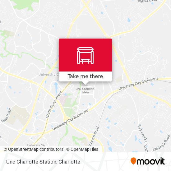 Mapa de Unc Charlotte Station