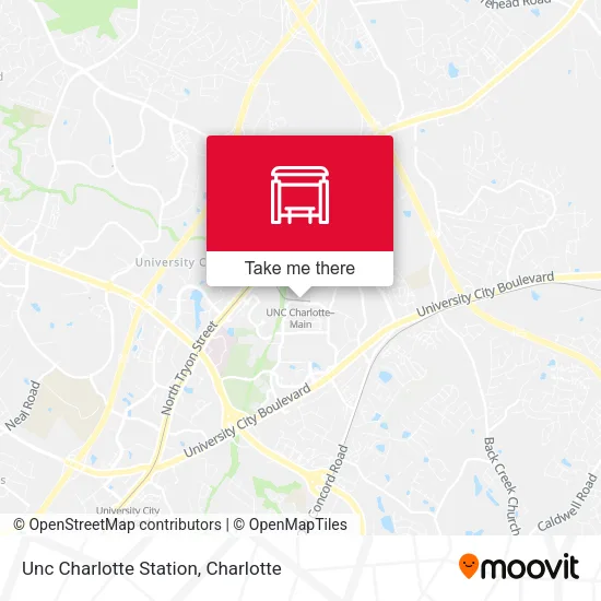 Mapa de Unc Charlotte Station