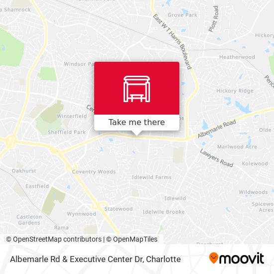 Mapa de Albemarle Rd & Executive Center Dr