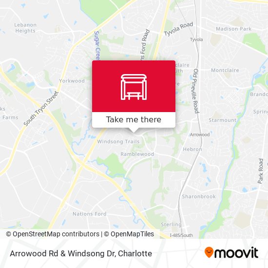 Arrowood Rd & Windsong Dr map