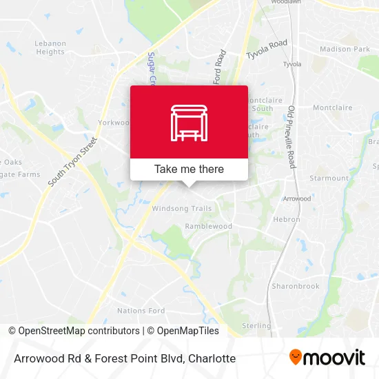 Mapa de Arrowood Rd & Forest Point Blvd
