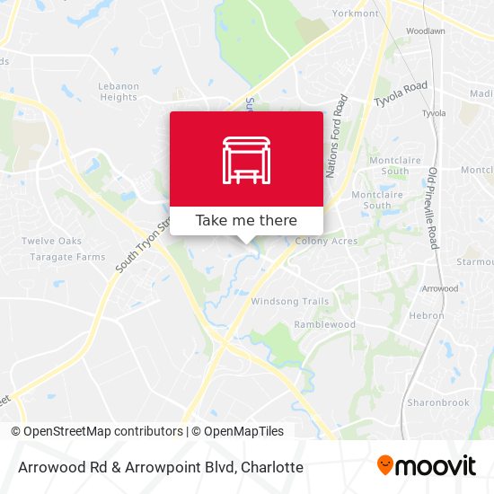 Mapa de Arrowood Rd & Arrowpoint Blvd