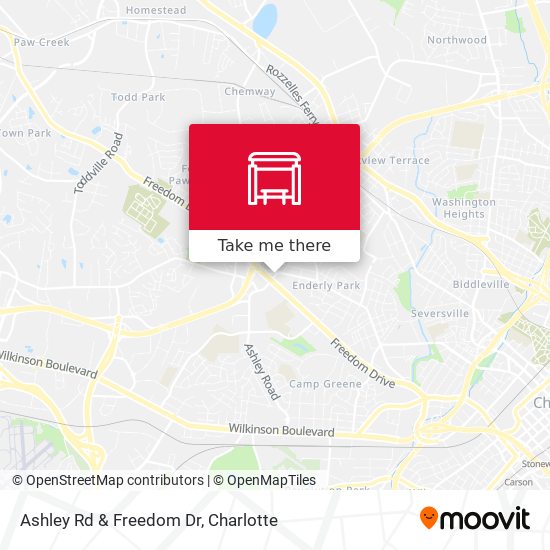 Ashley Rd & Freedom Dr map