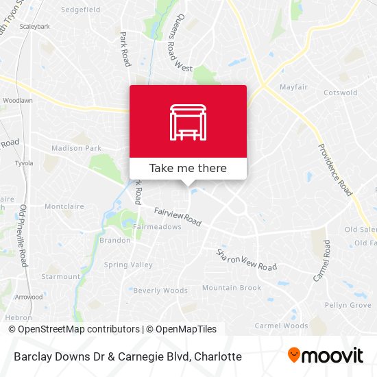 Barclay Downs Dr & Carnegie Blvd map