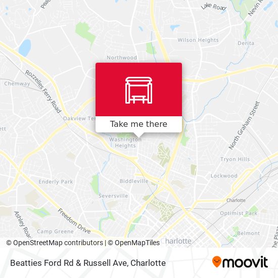 Mapa de Beatties Ford Rd & Russell Ave