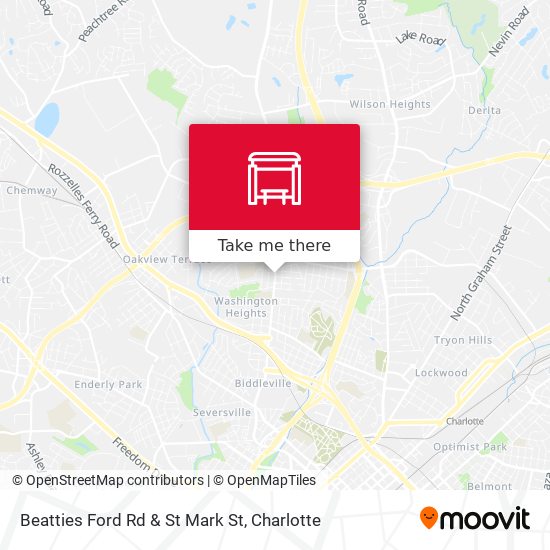 Beatties Ford Rd & St Mark St map