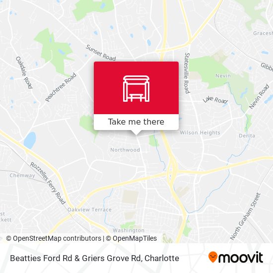 Mapa de Beatties Ford Rd & Griers Grove Rd