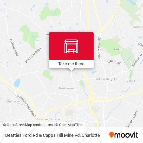 Mapa de Beatties Ford Rd & Capps Hill Mine Rd