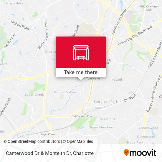Canterwood Dr & Monteith Dr map