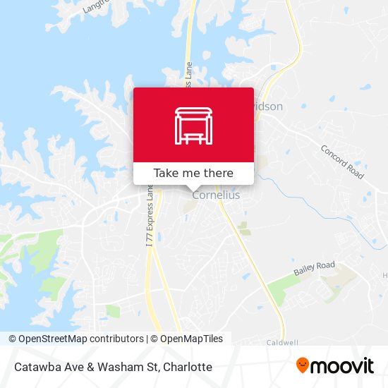 Catawba Ave & Washam St map