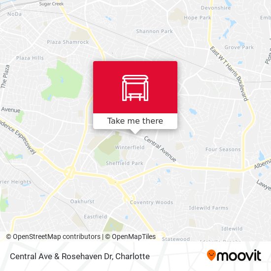 Central Ave & Rosehaven Dr map