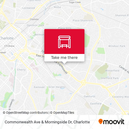 Commonwealth Ave & Morningside Dr map