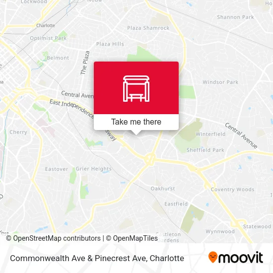 Mapa de Commonwealth Ave & Pinecrest Ave