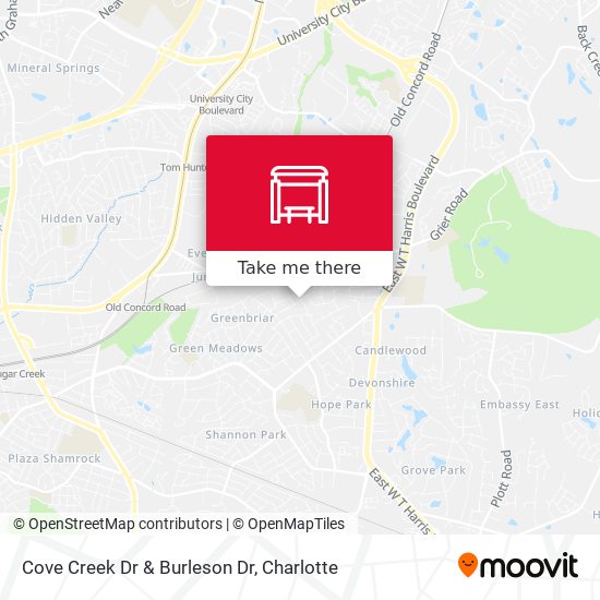 Mapa de Cove Creek Dr & Burleson Dr